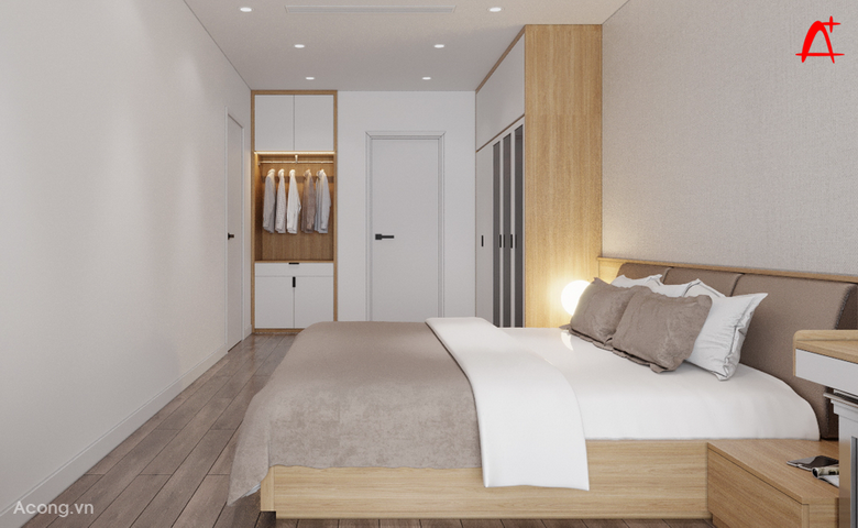 Thiết kế nội thất căn hộ chung cư Vimeco: phòng ngủ master